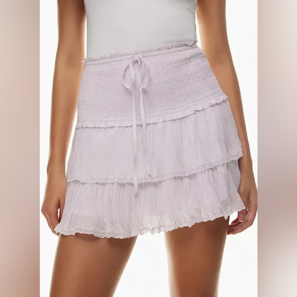 NWT - Aritzia Wilfred | Mozart Mini Skirt, Medium, Ice Lavender